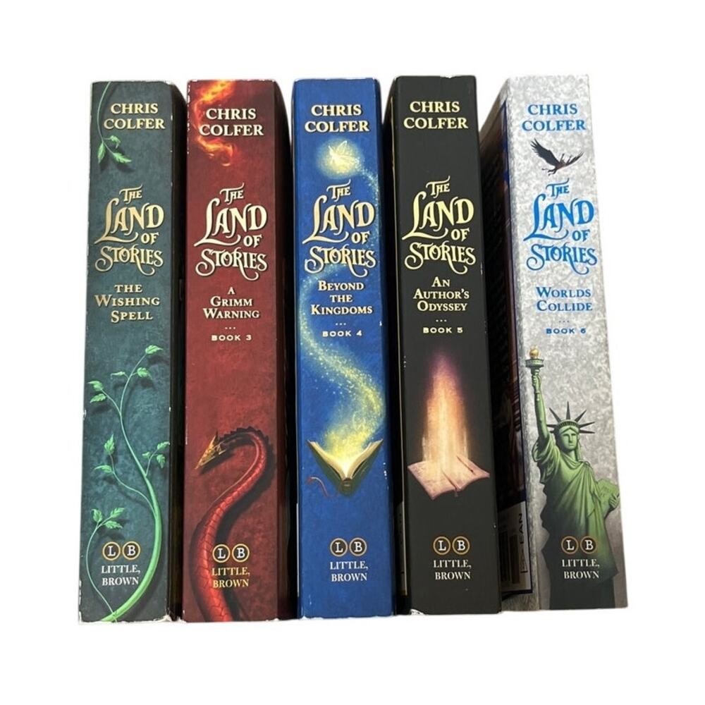 Set of 5 Land Of Stories Books Chris Colfer Kids Fantasy Missing Book 2